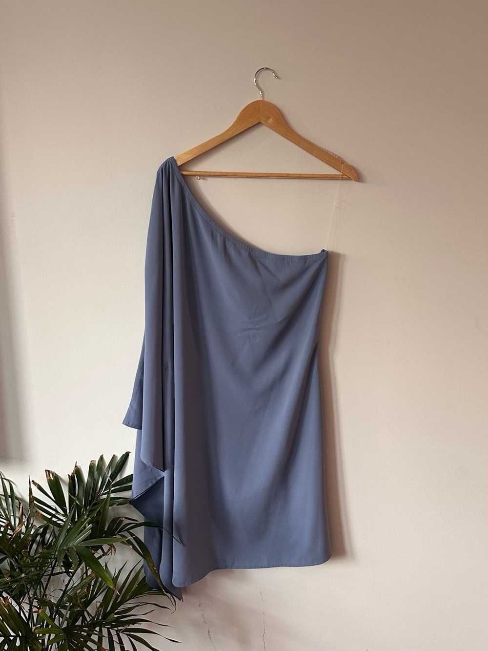 One-Shoulder Slate Blue Women's Dress